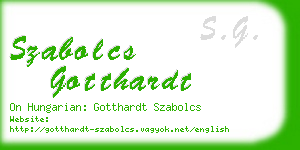 szabolcs gotthardt business card